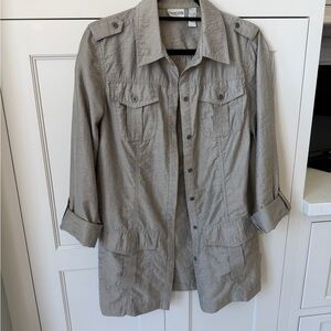 Chico's Khaki Utility Jacket or outer coverup